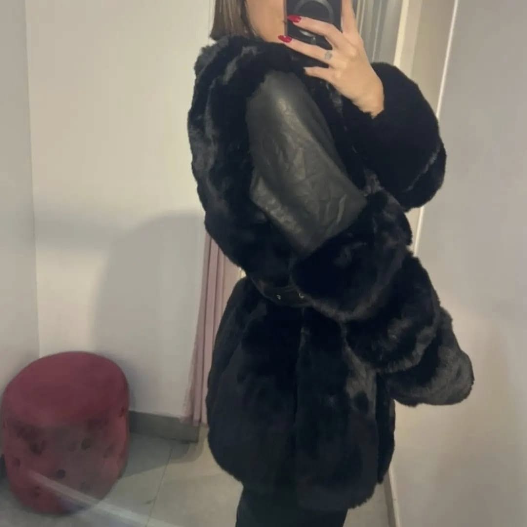 Casaco de napa com pêlo