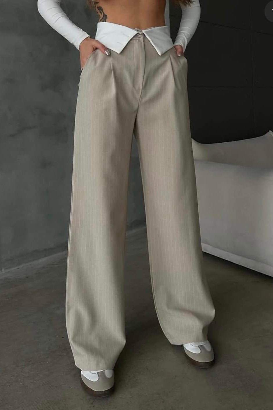 Calça riscas