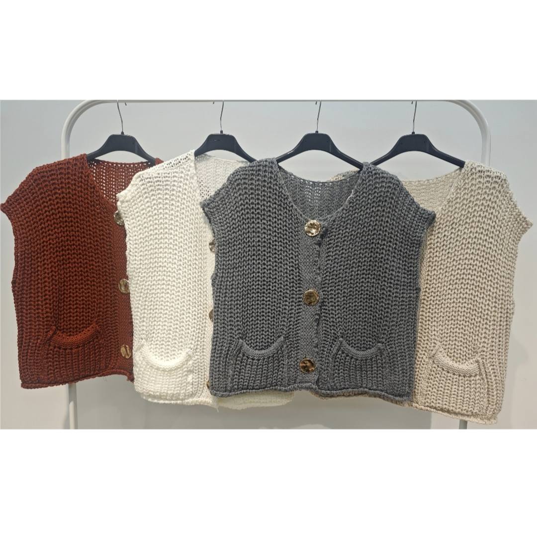 Colete botões dourado