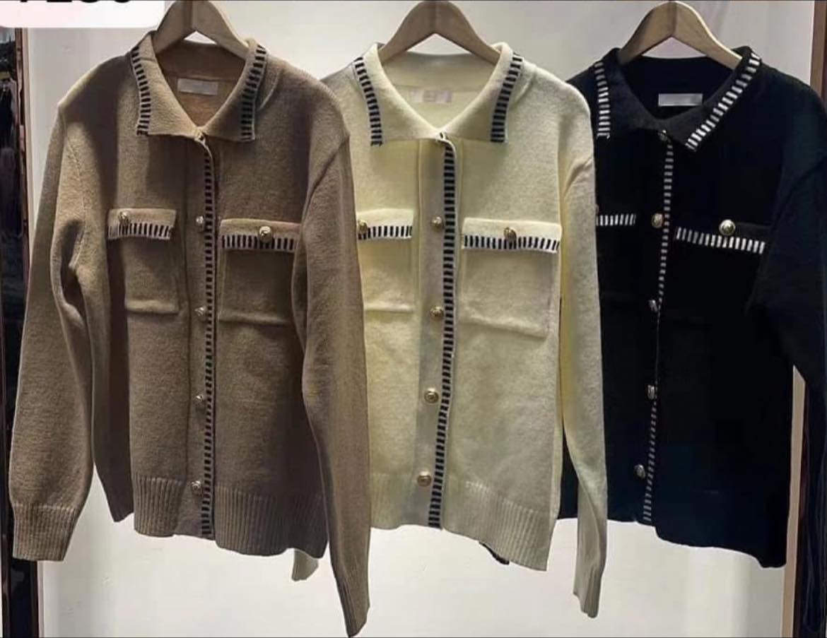 Casaco de malha com detalhes