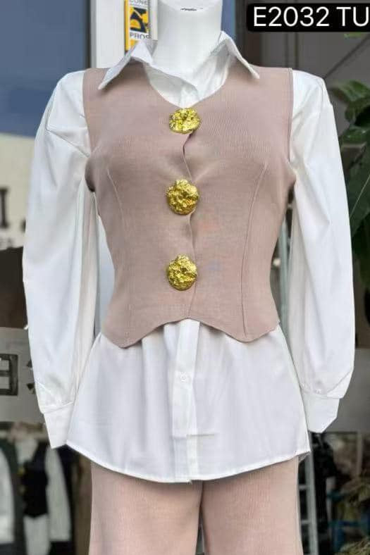 Conjunto corpete+ calça+camisa