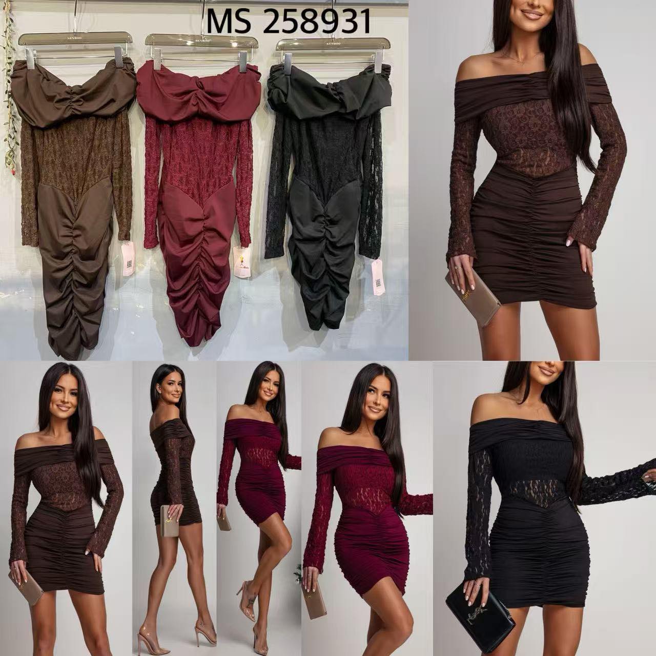 Vestido lycra com renda