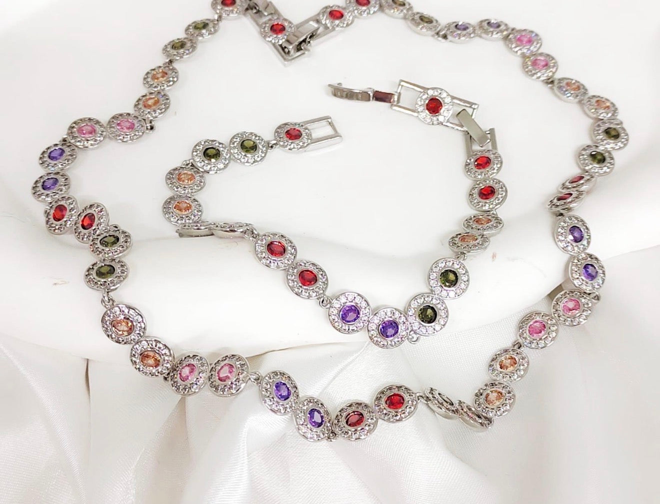 Pulseira + colar inspiração Swarov*ki