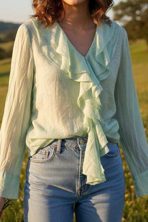 Blusa folhos