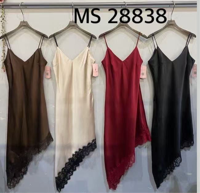 Túnica vestido cetim com renda