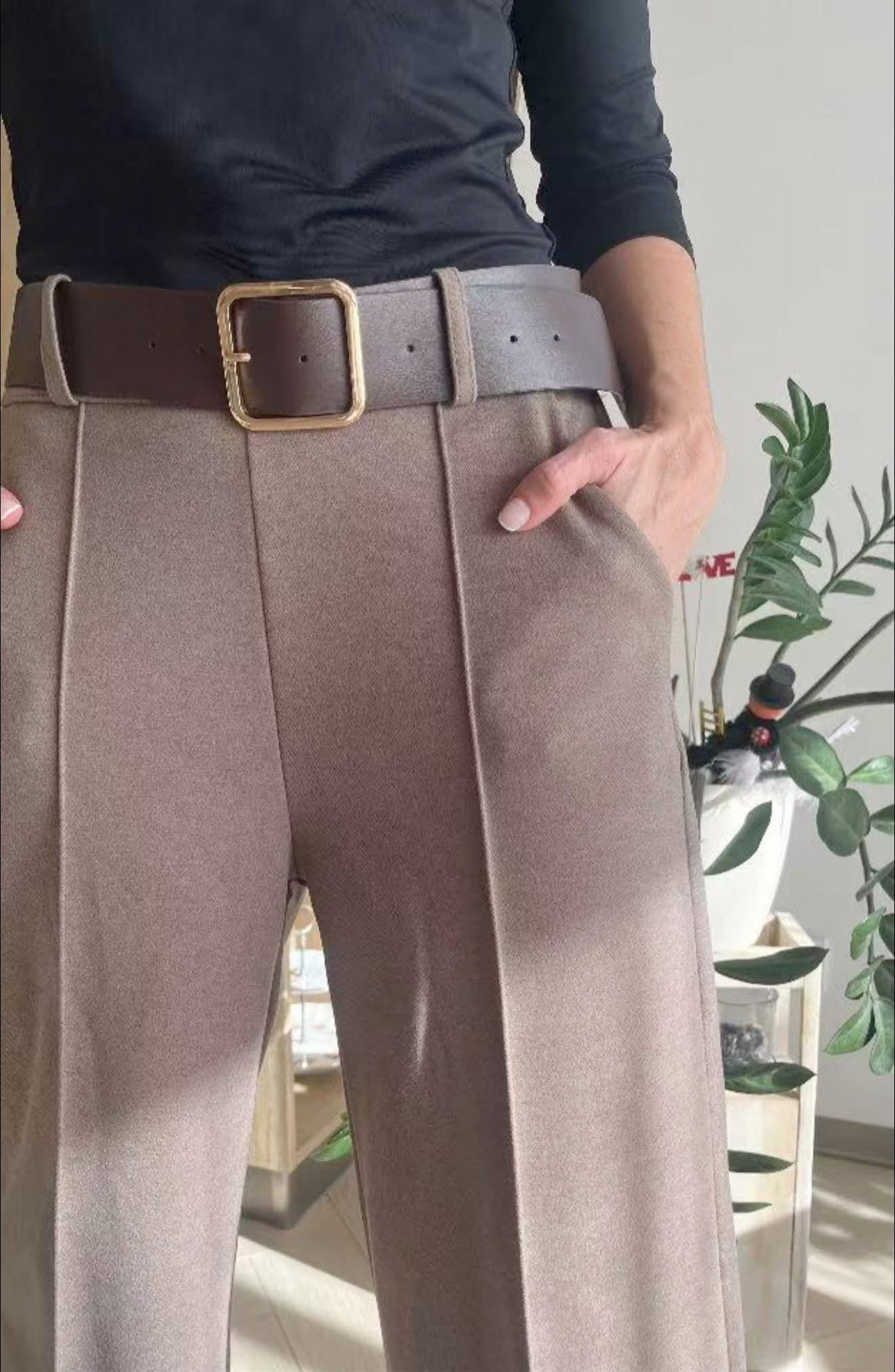 Calças "Vitória" cardadas