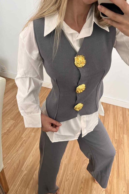 Conjunto corpete+ calça+camisa
