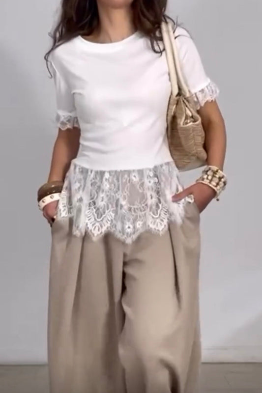 Tshirt renda malha fria