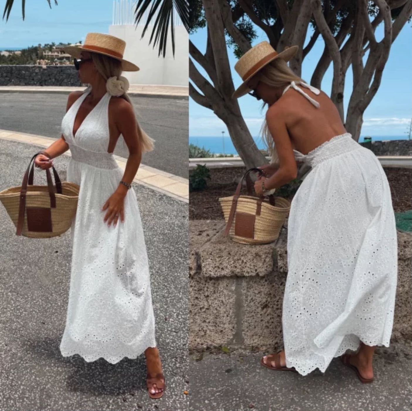 Vestido Cloe bordado inglês