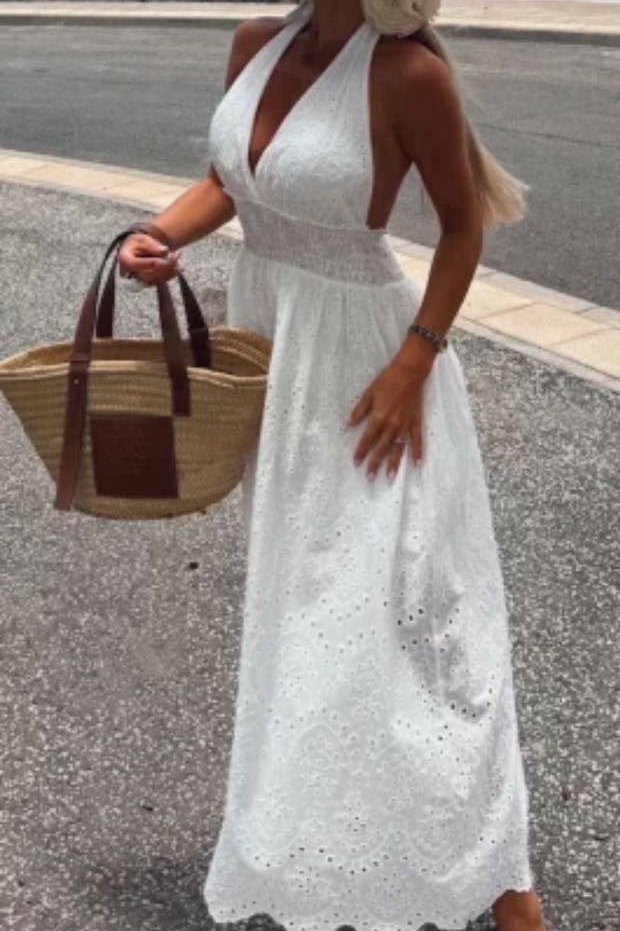 Vestido Cloe bordado inglês