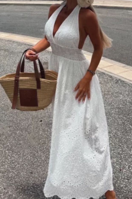 Vestido Cloe bordado inglês