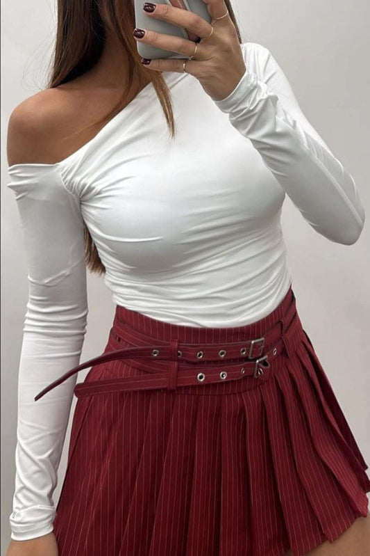 Blusa manga descaida