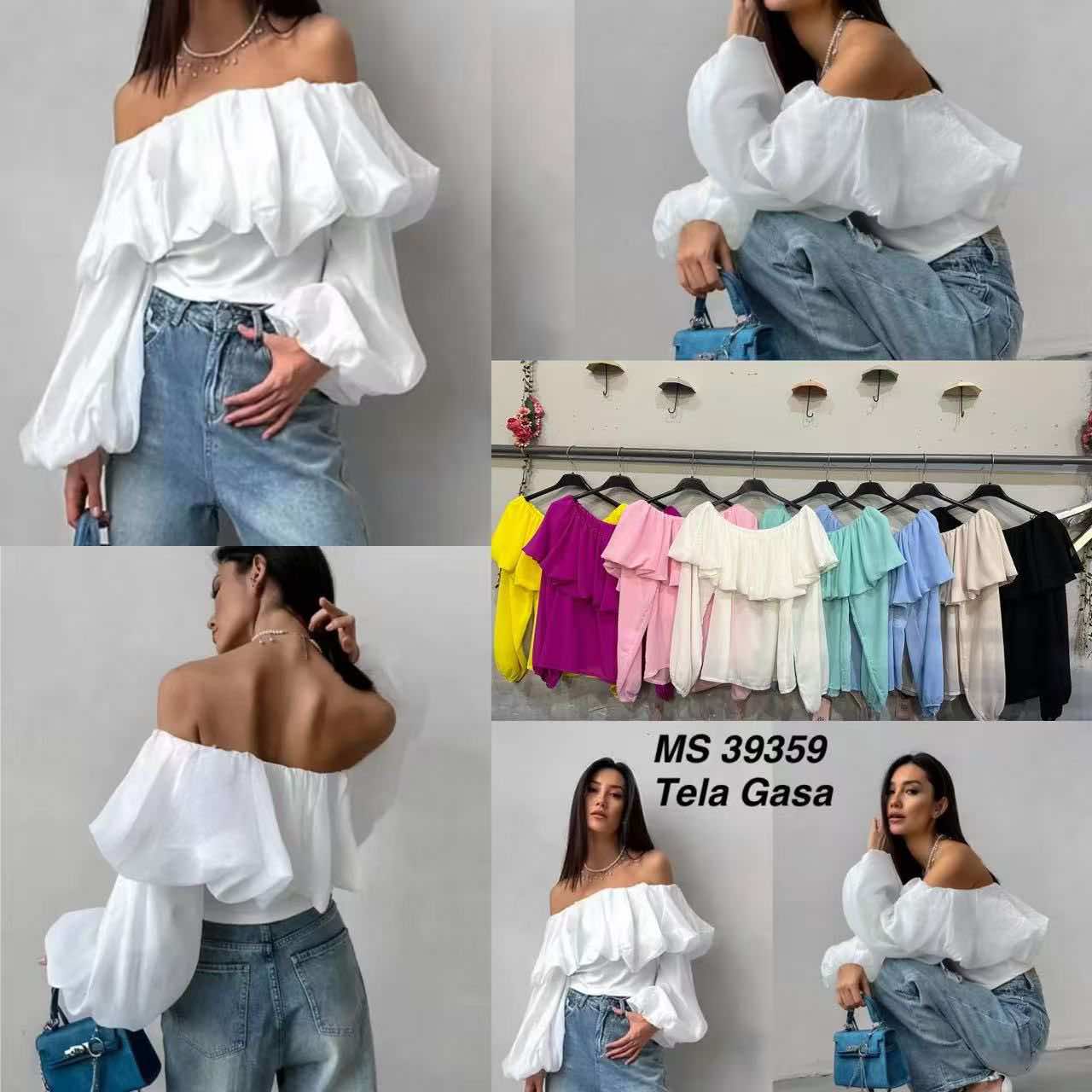 Blusa manga descaidas