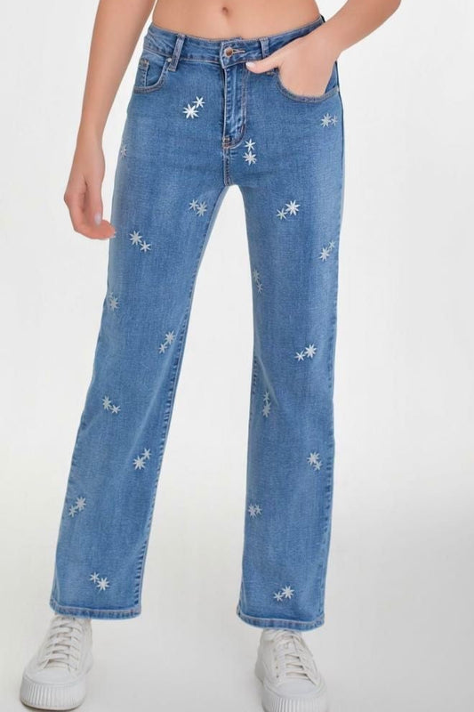 Calça de ganga estrelas