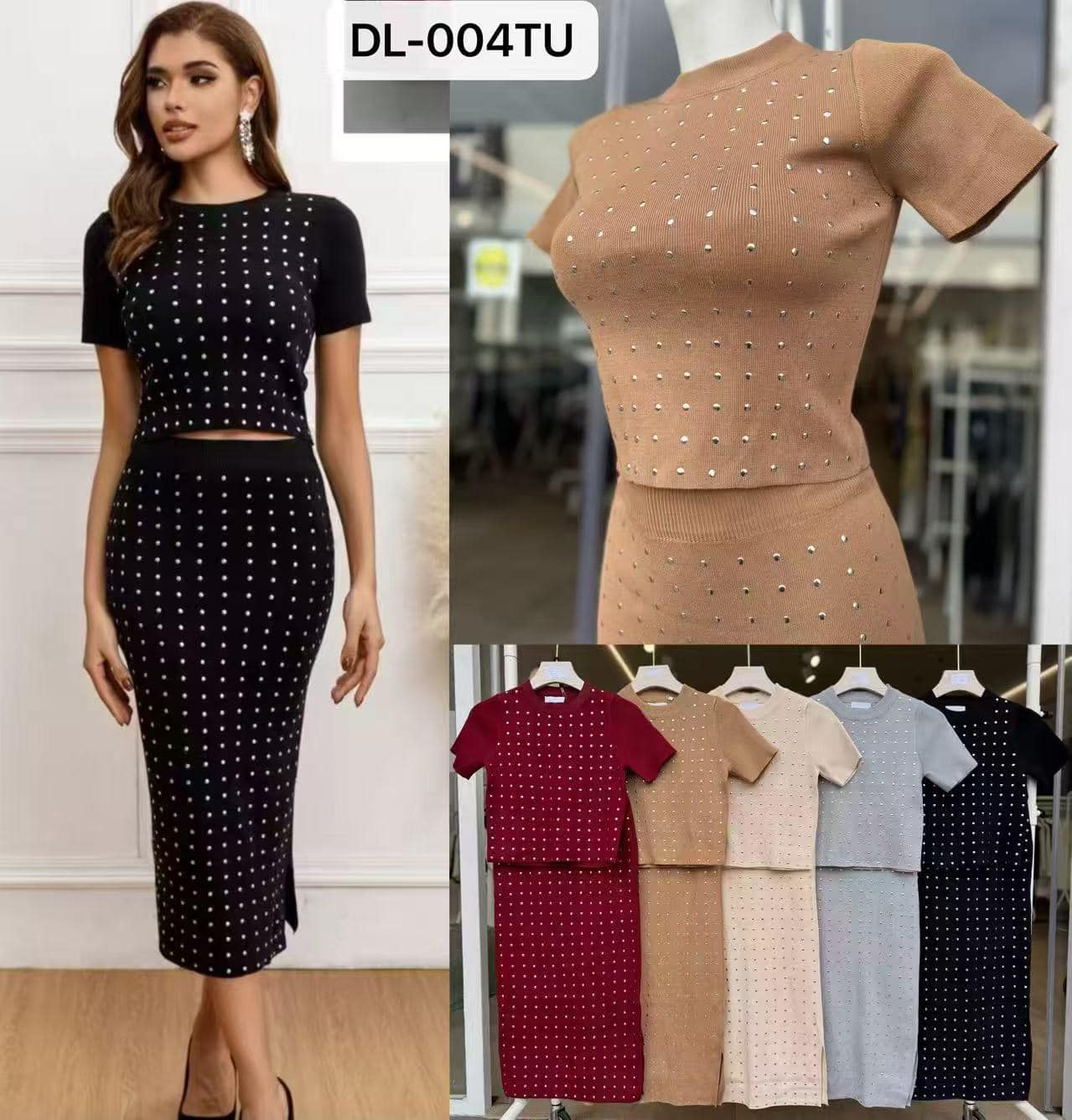 Conjunto brilhos saia