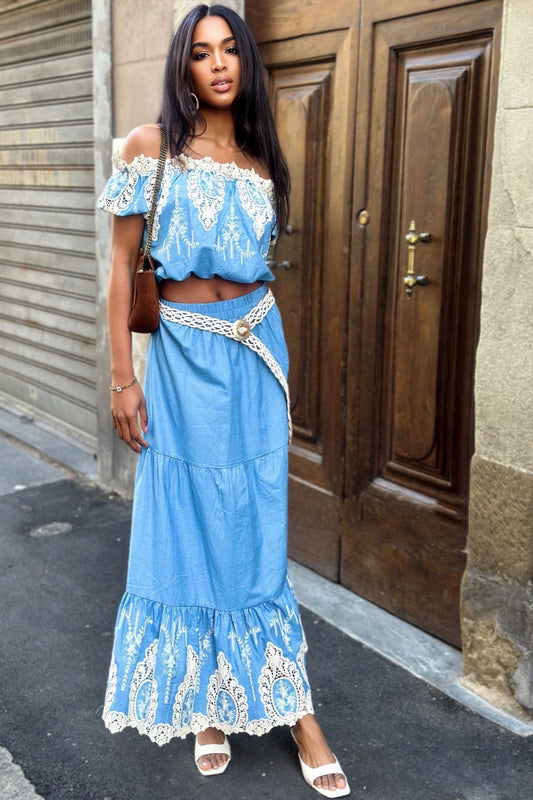 Conjunto ganga estilo boho diferenciado