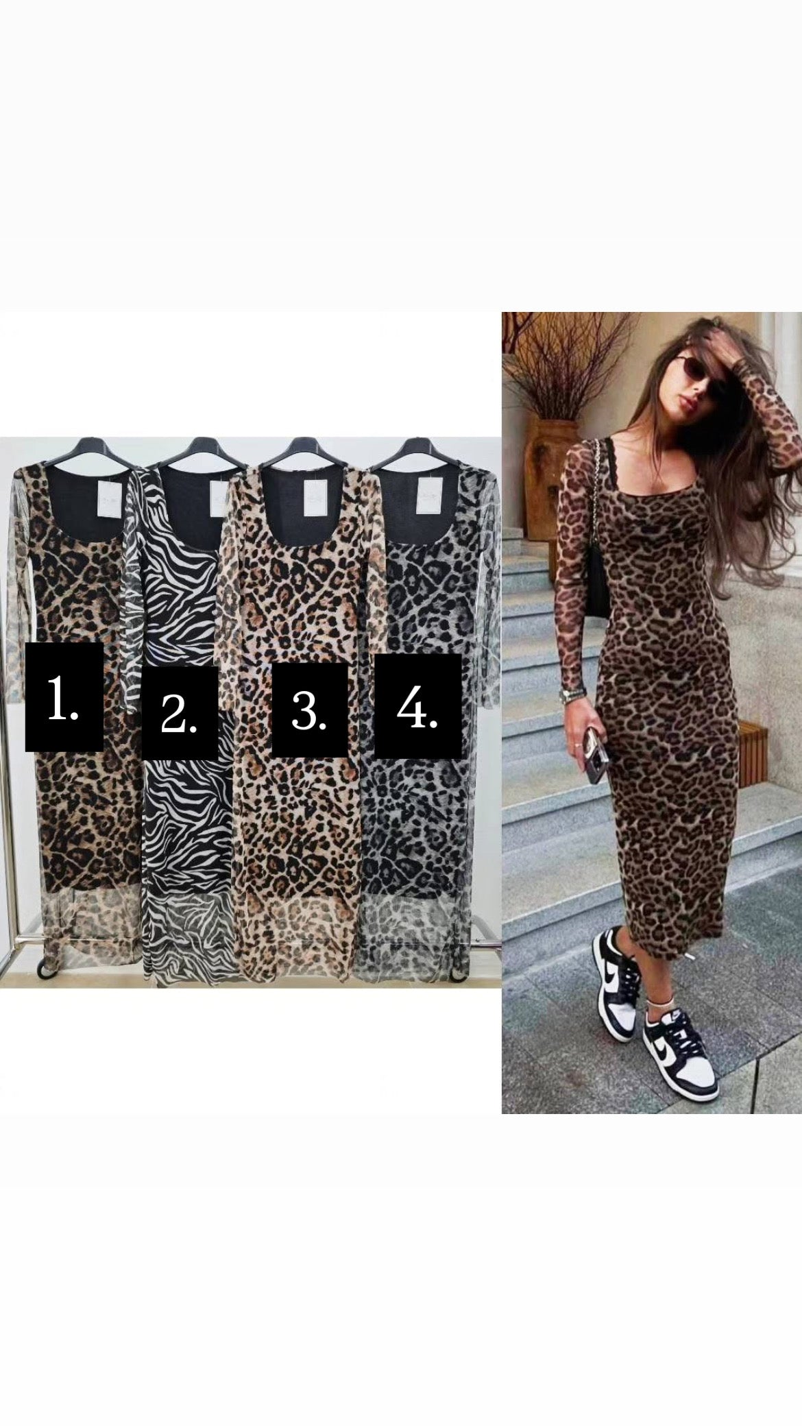 Vestido animal print