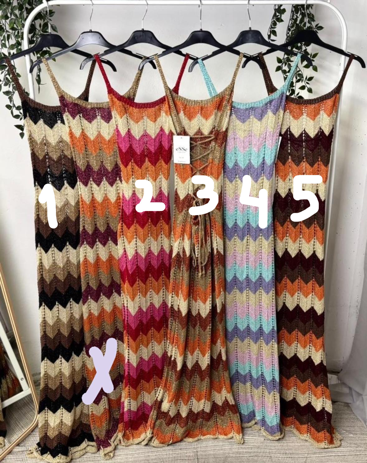 Vestido crochet multicores