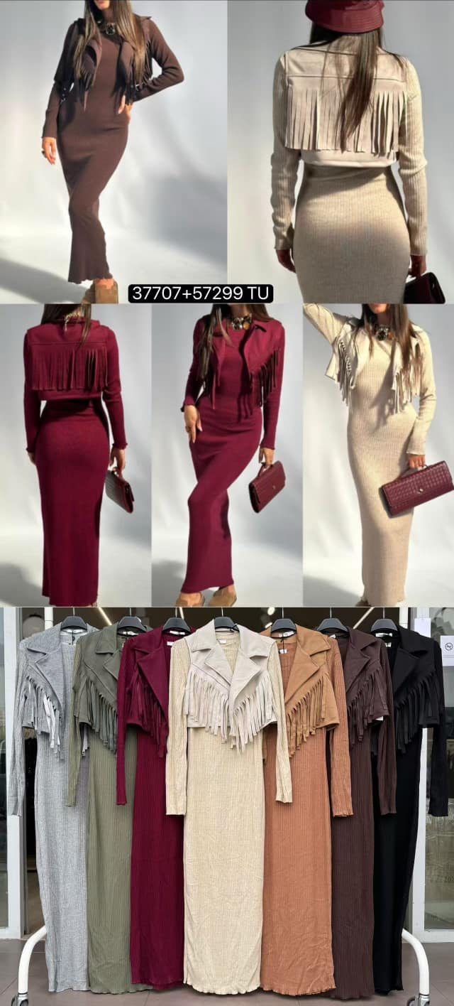 Vestido + colete cow girl