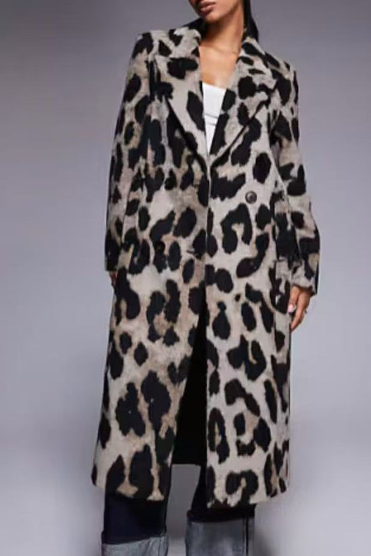 Casaco Animal Print Cumprido