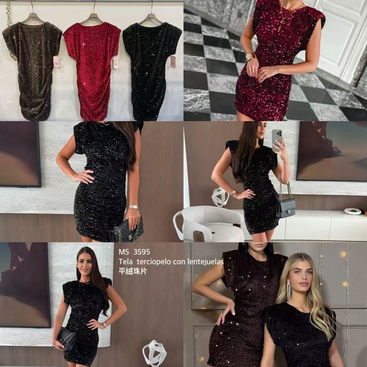 Vestido Lantejoulas Vera