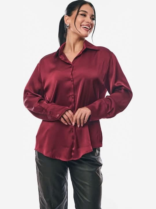 Camisa acetinada