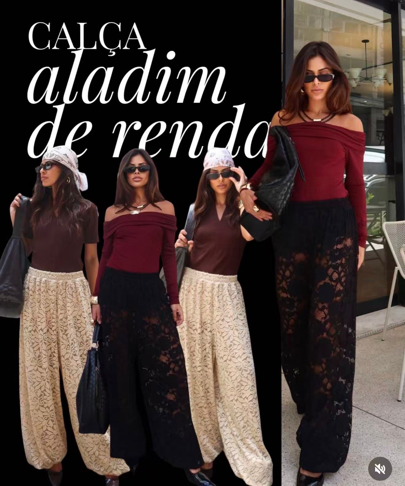 Calças renda Paty