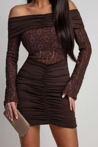 Vestido lycra com renda