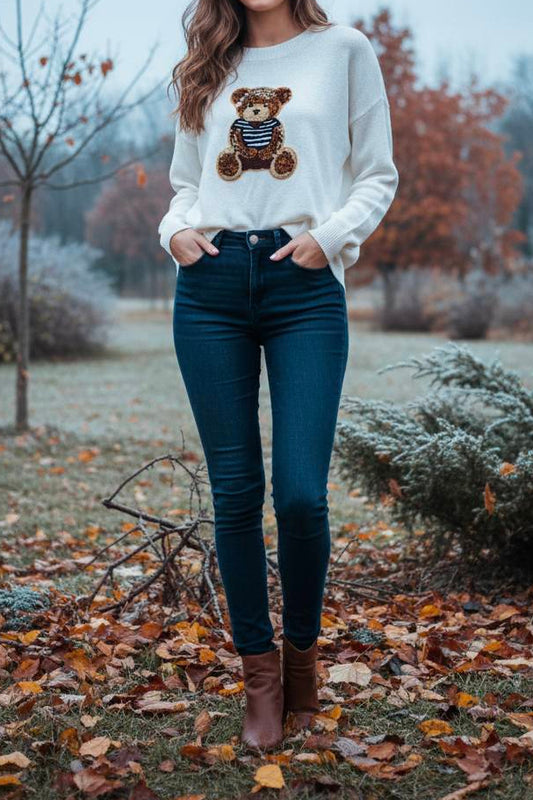 Camisola de malha urso