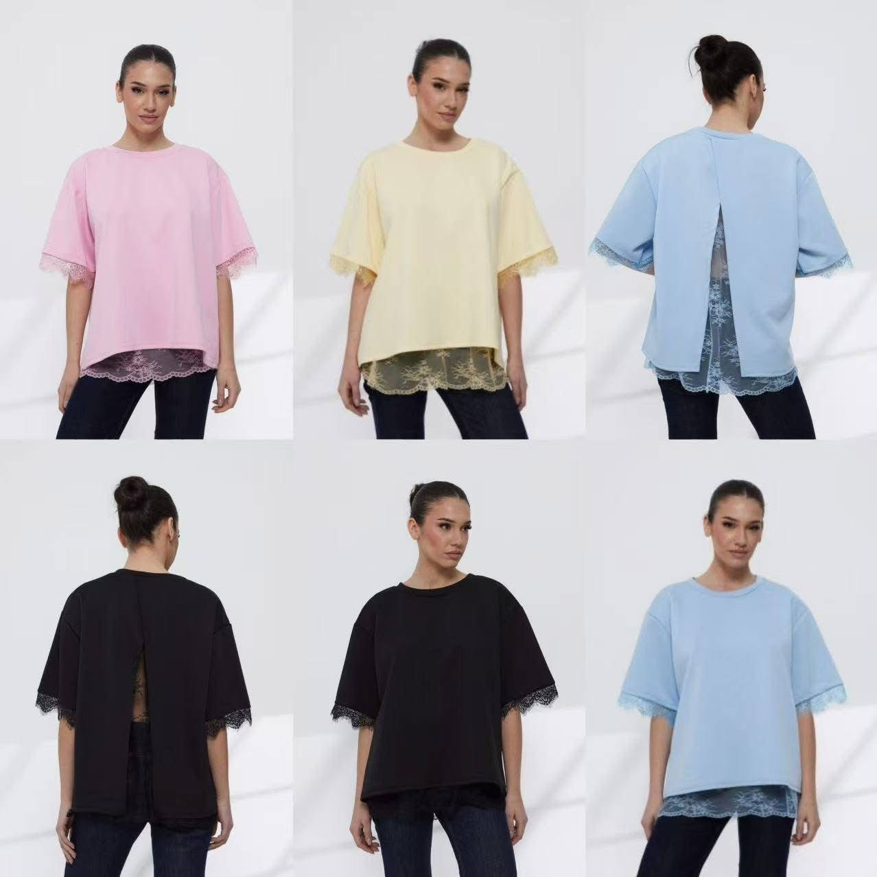 Tshirt renda aberta atrás