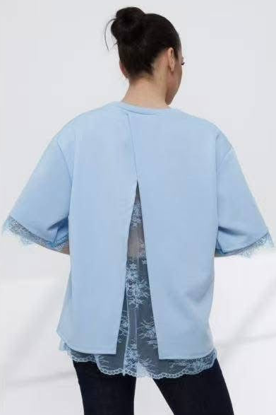 Tshirt renda aberta atrás