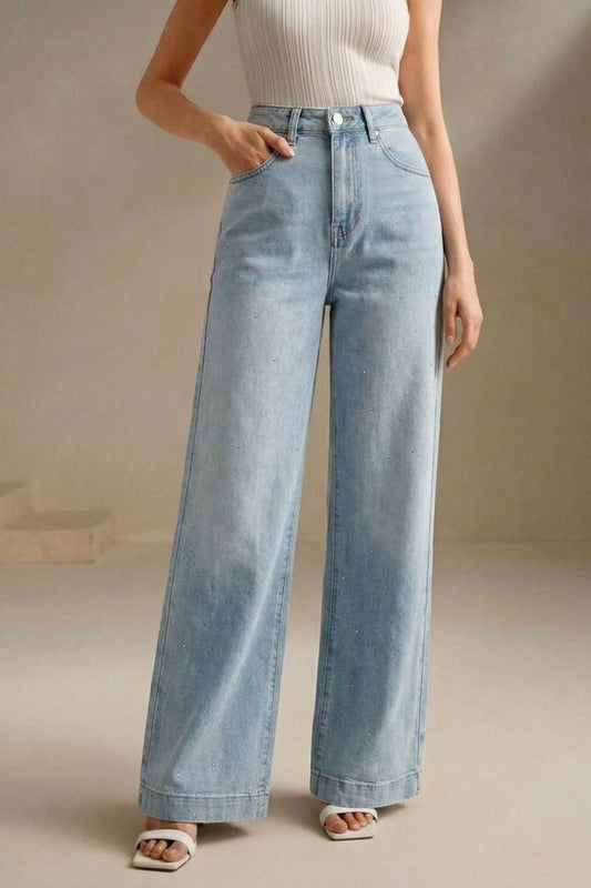 Calça de ganga brilho