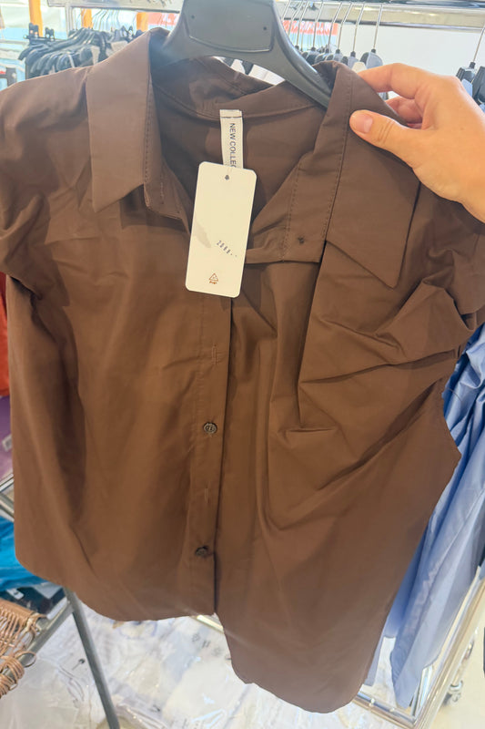 Camisa efeito ballon folhada