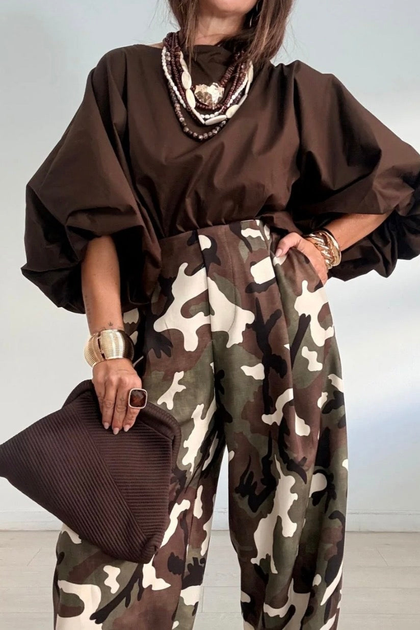 Blusa efeito balão