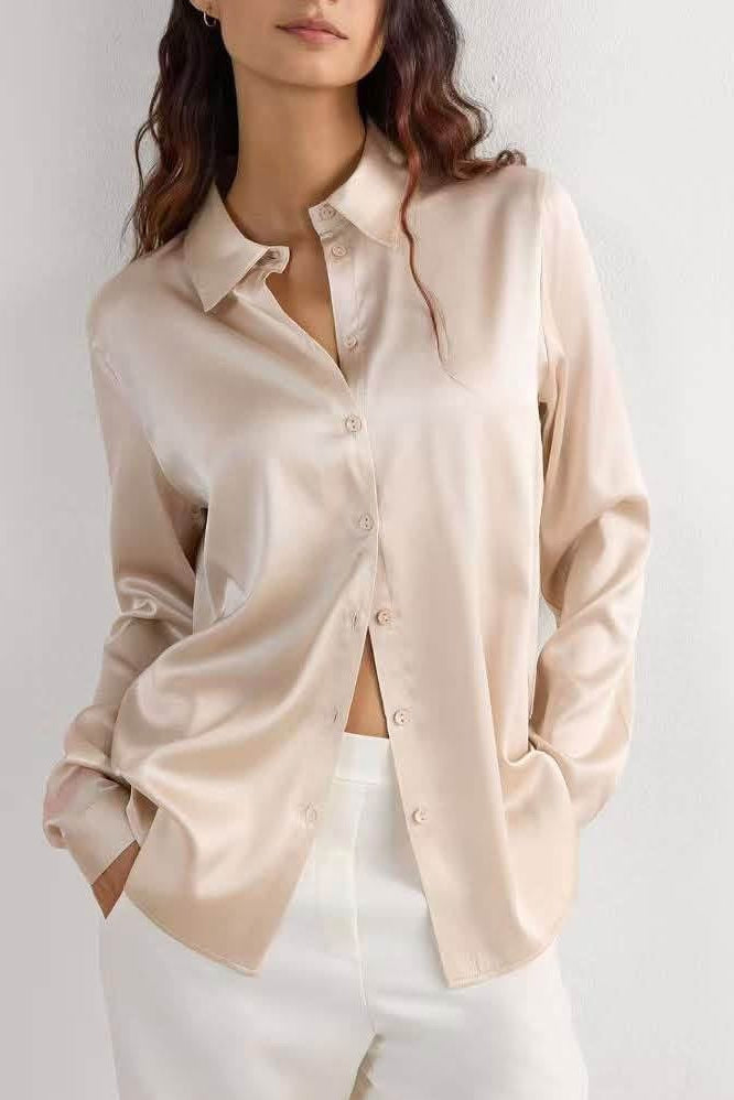 Camisa acetinada