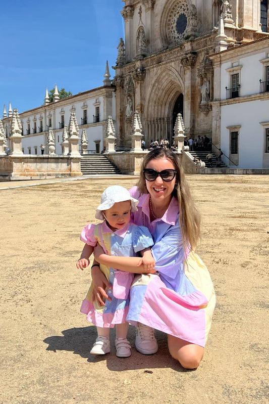 Match camisa vestido riscas bebé