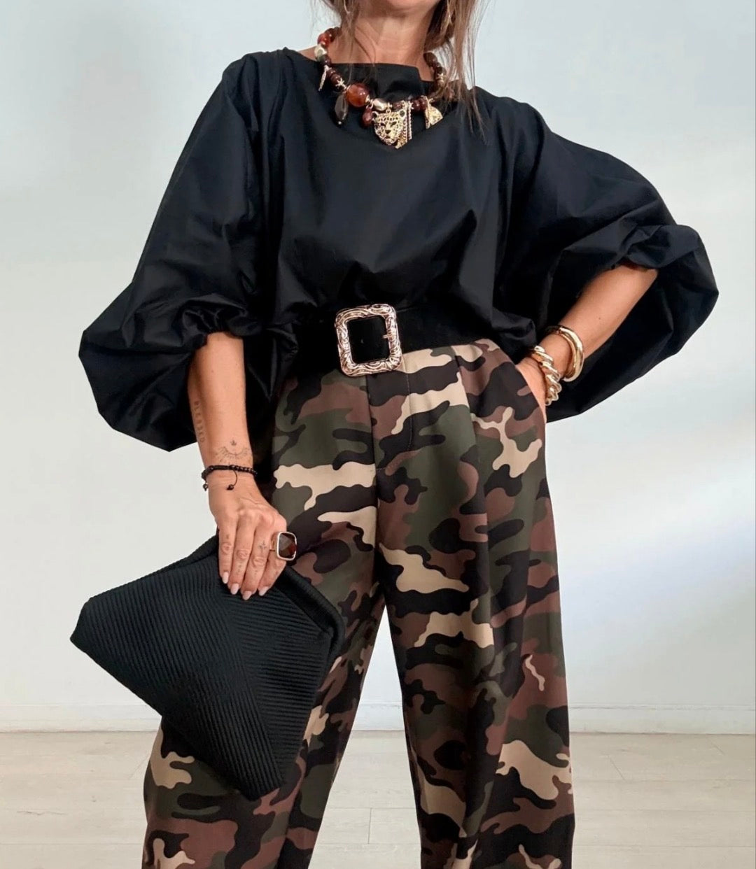 Blusa efeito balão