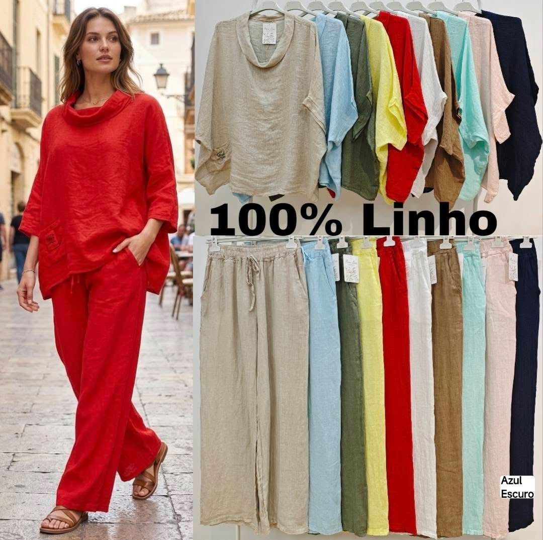 Conjunto 100% linho