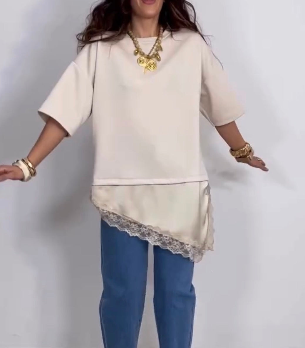 Tshirt com renda