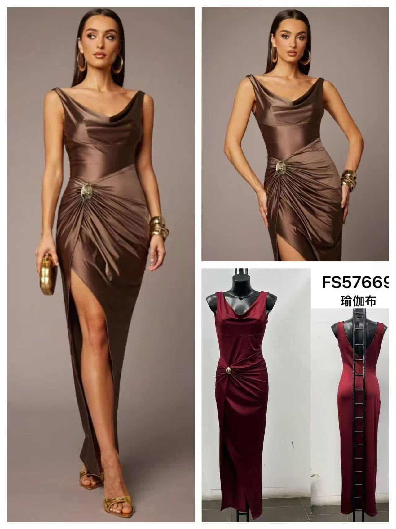 Vestido acetinado Georgia