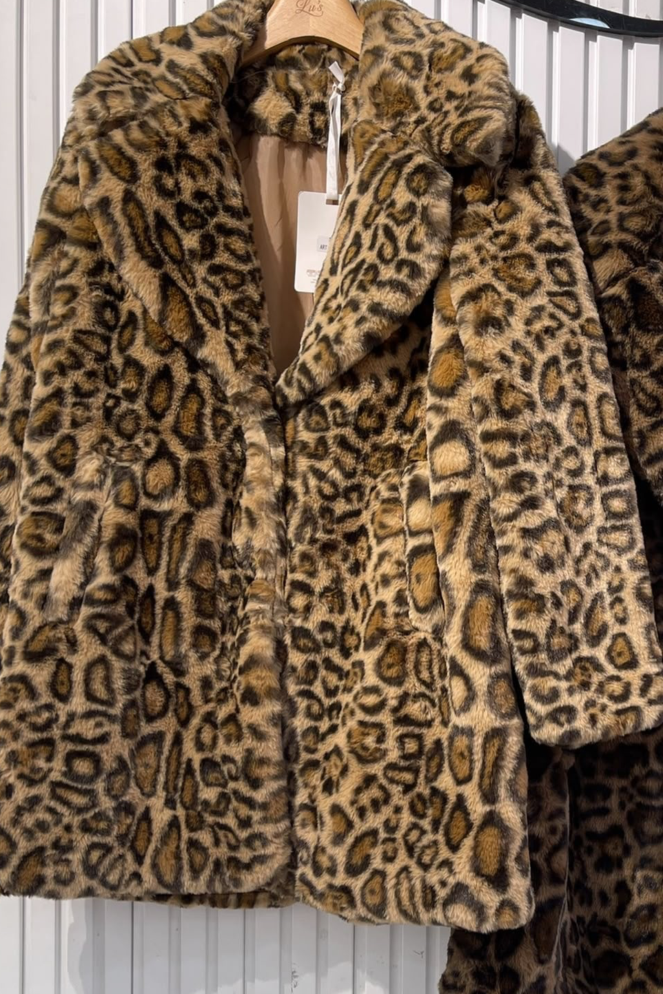 Casaco leopardo cumprido com forro