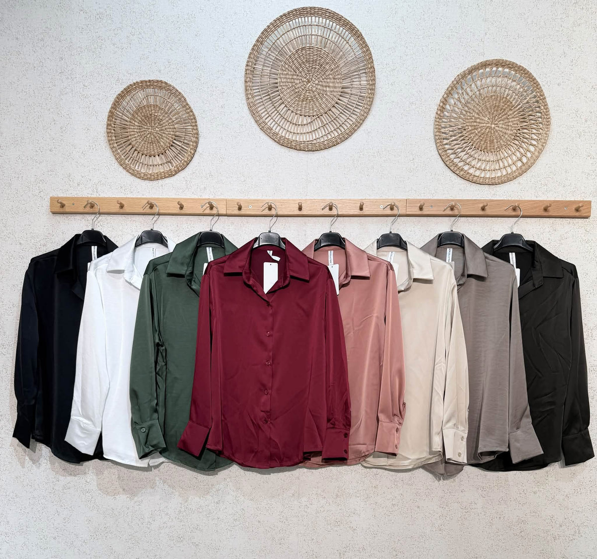 Camisa acetinada