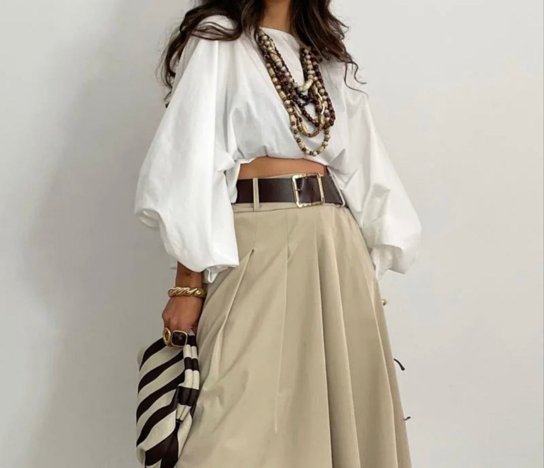 Blusa efeito balão