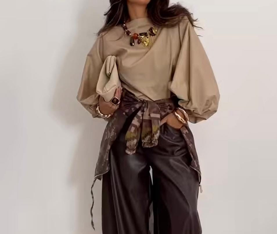 Blusa efeito balão