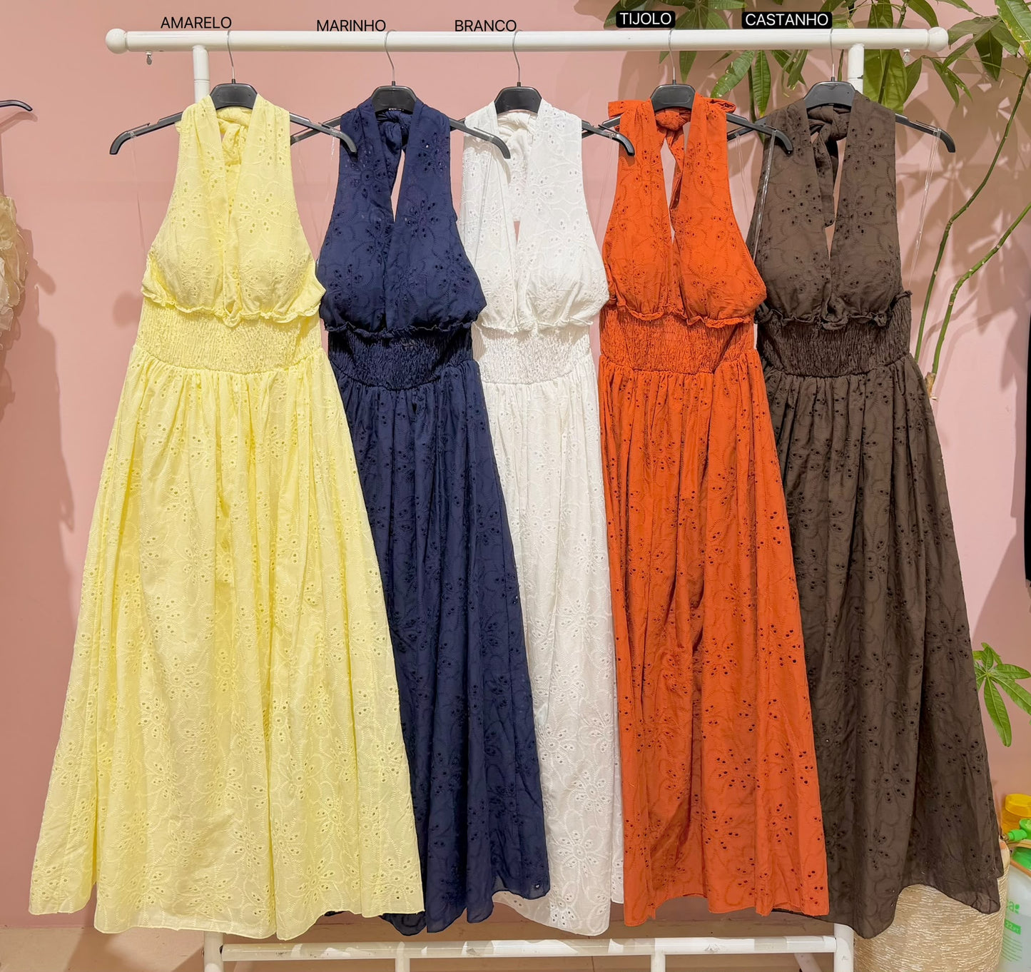Vestido Cloe bordado inglês