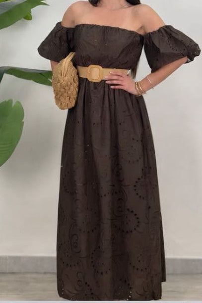 Vestido Penélope bordado inglês
