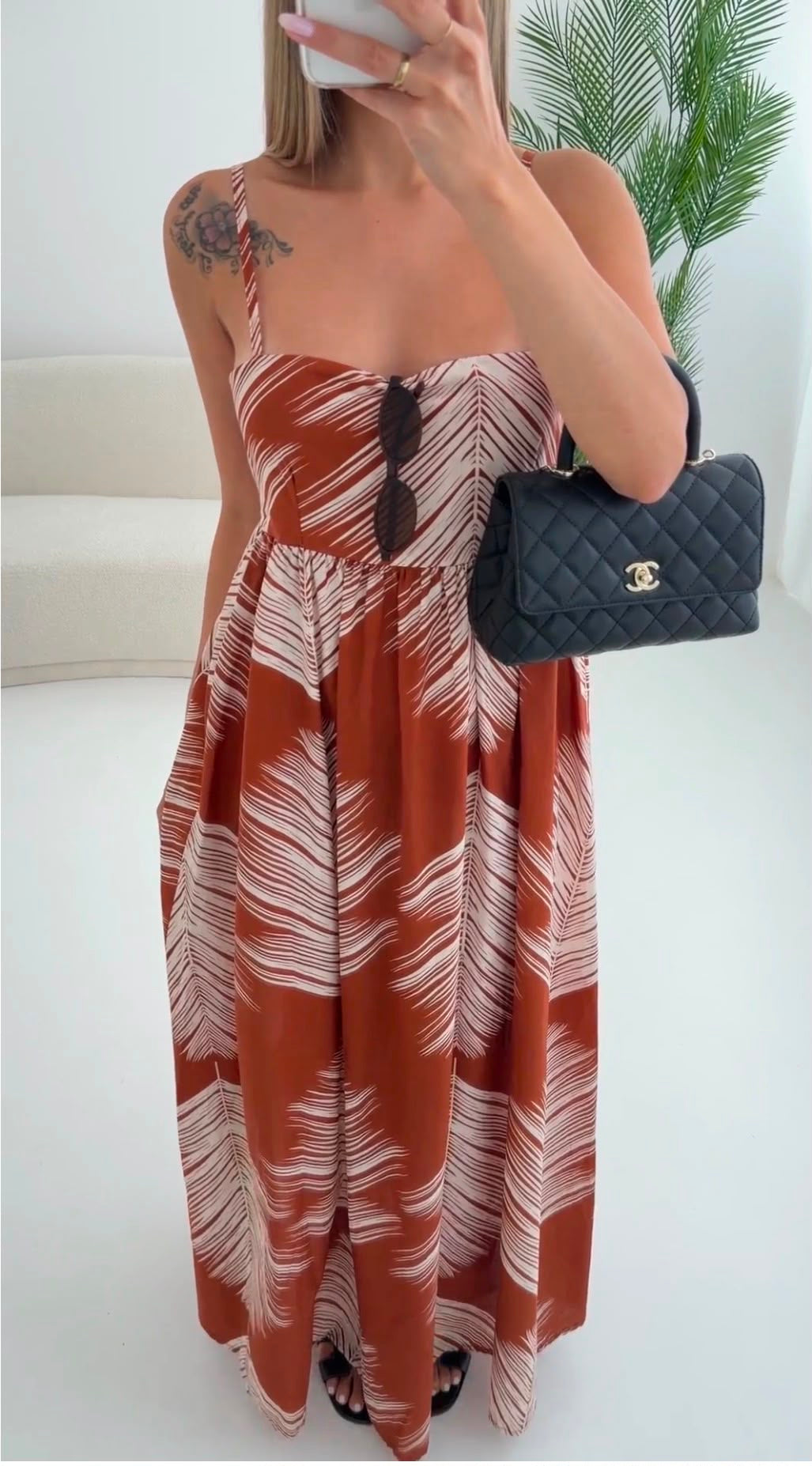 Vestido folhas