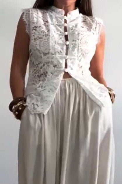 Top colete renda