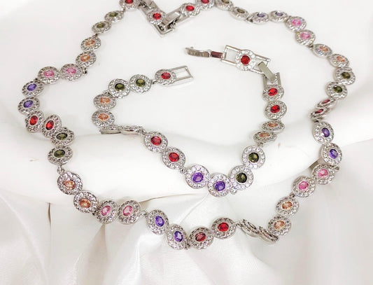 Pulseira + colar inspiração Swarov*ki