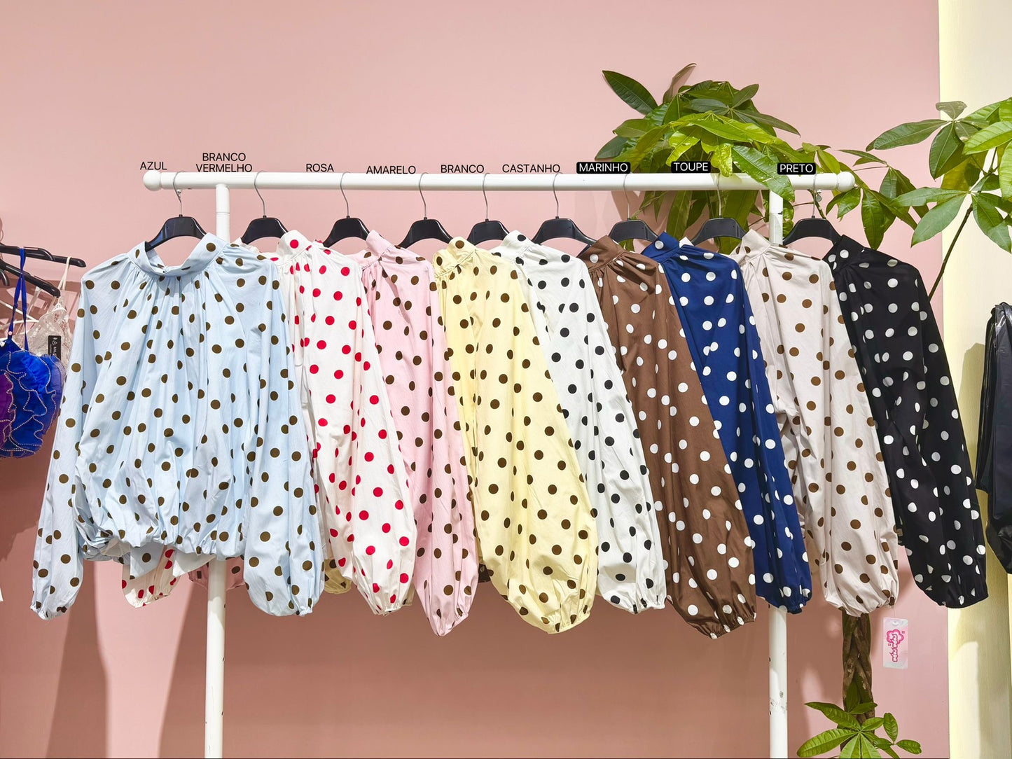 Camisola laço bolinhas